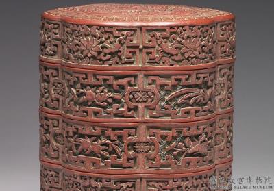 图片[2]-Three tiered set of carved polychrome lacquer boxes in the shape of six lobes, Qing dynasty (1644-1911)-China Archive